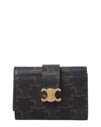 Celine Celine Triomphe Canvas Fine Strap Wallet