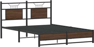 vidaXL Vidaxl - Estructura De Cama Sin Colch&oacute;n Madera Marr&oacute;n Roble 150x200 Cm