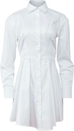 Fleur du Mal Chemisier corto plissettato in popeline - Bianco