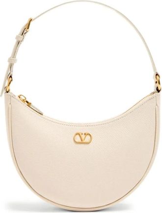 Valentino Garavani Handbags, female, Beige, Size: ONE SIZE Mini VLogo Signature Shoulder Bag