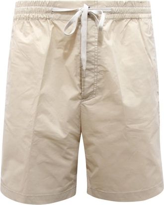Paolo Pecora Bermuda Shorts - Heren - Korte Broeken - Beige - S - Katoen - Korte Broeken