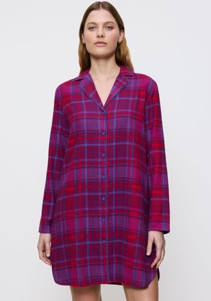 Triumph Nachthemd TRIUMPH Boyfriend NDW 01 X Checks, Damen, Gr. 36, N-Gr, rot (rot combination), Flanell, Obermaterial: 100% Baumwolle, Kleider Nachthemd, beq