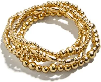 BaubleBar Pisa Bracelet Set in Gold at Nordstrom
