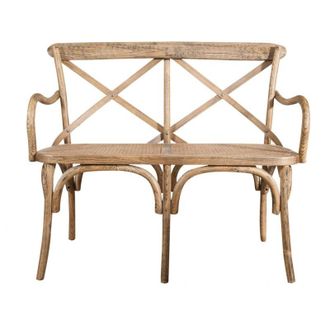 Biscottini International Biscottini - Divanetto da esterno balcone e giardino e casa 105,5x90x50 cm Panchina da esterno in legno Divanetti da esterno per larredo giardino