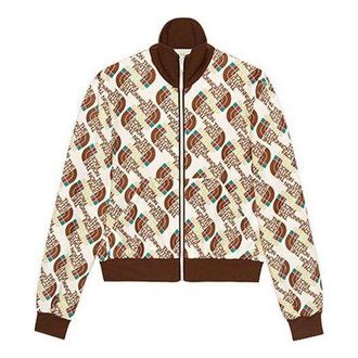 Gucci x The North Face Web Print Technical Jersey Jacket Ivory Brown 651321-XJDCE-9141