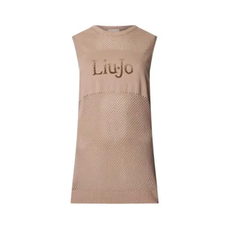Liu Jo Dames, Tops, Beige, Maat: S Katoen