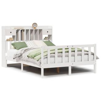 Berkfield Home Bookcase Bed without Mattress White 140x200 cm Solid Wood Pine