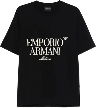 Emporio Armani Logo-embroidered T-shirt
