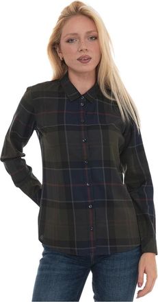 Barbour Camisa de Algod&oacute;n Bredon - Blouses & Shirts - Mujer - Verde - XL