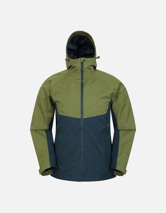 Mountain Warehouse Mens Mountain Warehouse Mens Verge Extreme Waterproof Jacket - Green - Size: Regular/36