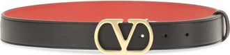 Valentino Garavani Black VLogo Signature Reversible Belt