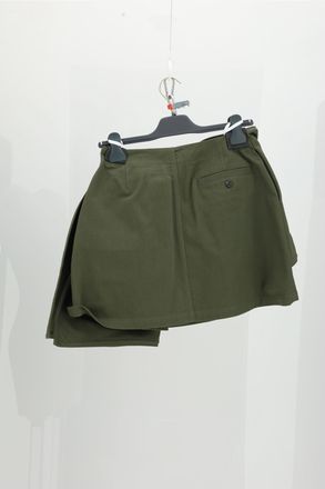 Dior Womens Mini Skirt Khaki Cotton