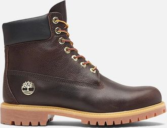 Timberland Mens Timberland Mens Premium 6 Inch Full Grain Leather Waterproof Boot - Dark Brown/Black - Size: 11