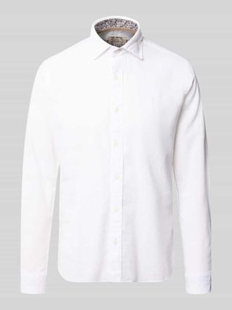 Fil Noir Regular Fit Business-Hemd aus Leinen-Baumwoll-Mix Modell ROMA in Weiss, Gr&ouml;&szlig;e 38