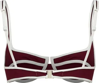 MC2 Saint Barth Womens Balconette Bikini Top Amira Burgundy Polyamide Swimwear Sea Clothing