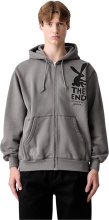 by Parra End The Bunny Zip Hooded Sweatshirt - Heren - Vesten met rits - Grijs - S - Katoen - Hoodies & sweatvesten