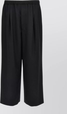 Comme Des Gar&ccedil;ons wool trousers with elastic waistband and wide leg