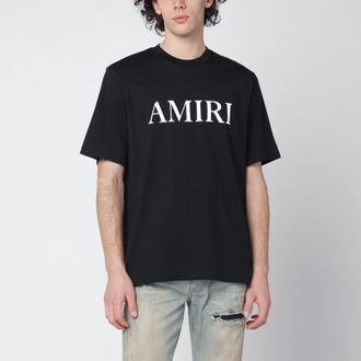 Amiri Black cotton T-shirt with logo