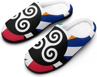 Generic Combined Flag of The Celtic Nations Mens House Slippers Memory Foam Washable Cotton Slip on Home Shoes