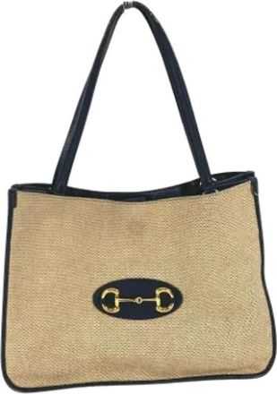 Gucci Pre-owned Tote Bags, female, Beige, Size: ONE SIZE Pre-owned Fabric gucci-bags