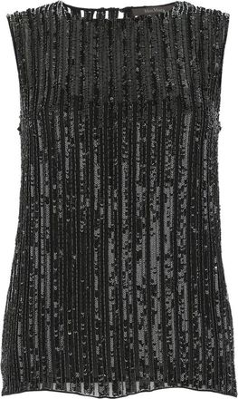 Max Mara Mouwloze Top - Dames - Tops zonder mouwen - Zwart - XS - Tops