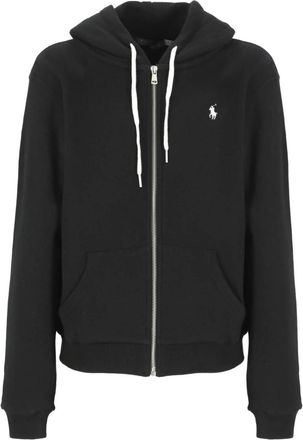Ralph Lauren Katoenen Sweatshirt - Dames - Vesten met rits - Zwart - L - Katoen - Hoodies & sweatvesten
