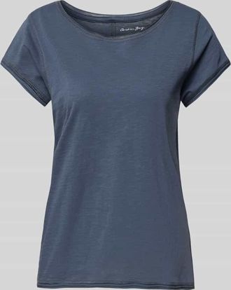 Christian Berg T-Shirt mit Kapp&auml;rmeln in Dunkelgrau, Gr&ouml;&szlig;e S