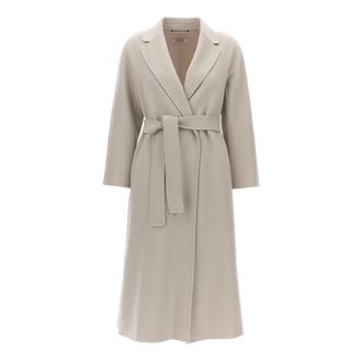 Max Mara Dames, Mantels, Beige, Maat: S Wol