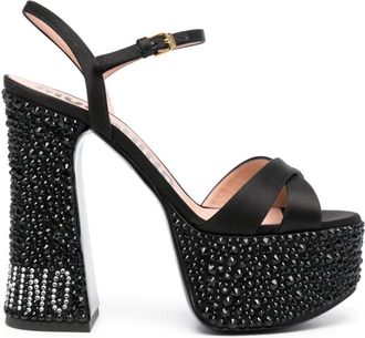 サンダル・ミュール Moschino Heeled sandals Moschino Canister Heel Leather Sandals | White | FARFETCH