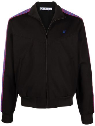Off-white Arrows-embroidered track jacket - men - Cotton/Elastane/Polyamide/Cotton/Polyester - S - Black