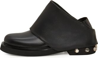 Cesare Gaspari Mules met sculpturale hak - Dames - Muiltjes - Zwart - 41 EU - Leer - Schoenen
