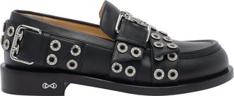 Mach & Mach Buckle Belt Vintage Loafers