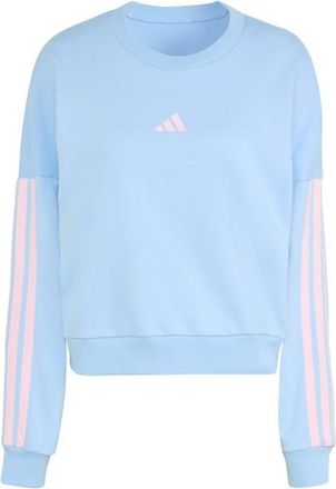 adidas 3-Stripes French-Terry Sweatshirt Pullover f&uuml;r Damen | blau
