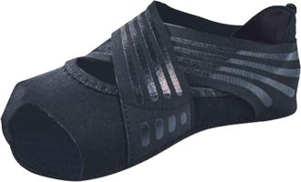 Generic Non Slip Athletic Yoga Toeless Grips Women Dance Shoes Elastic Straps Ballet Shoes Dancing Foot Womens Canvas Sneaker (Bronze, 3.5)