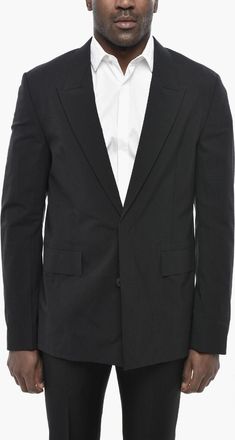 Givenchy Blazer Sfoderato in Lana Stretch con Tasche ad Aletta Givenchy