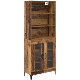 vidaXL Highboard Old Wood 69.5 x 34 x 180 cm Engineered Wood vidaXL