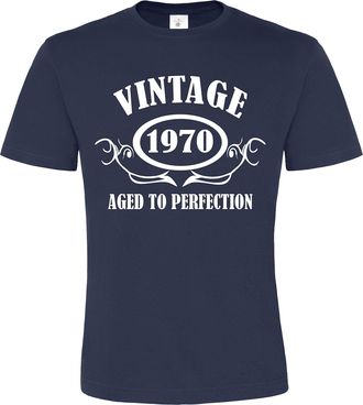 Edward Sinclair Navy T Shirt XL Vintage 1970 in White Print