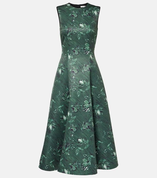 Mara floral taffetta gown