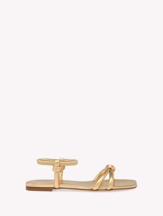 Gianvito Rossi Juno 05 Sandals in Metallic Gold Leather at Nordstrom, Size 36.5