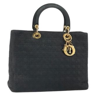Dior Pre-owned Handbags, female, Black, Size: ONE SIZE Pre-owned Vintage Nylon Hand Bag