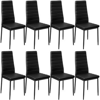 TecTake Dining Chairs Thomas Set Of 8 - Black | Size: 8 Pack