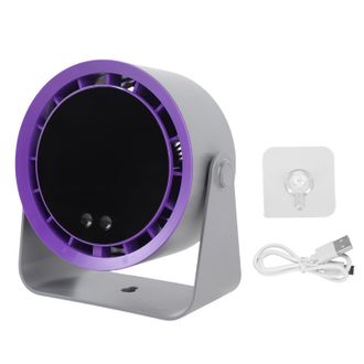 OEM Ventilador De Escritorio Turbo Recargable De 2400 Mah Con 100 Velocidades, Port&aacute;til Con Pantalla Digital, Se Puede Montar En Pared O Mesa, Color Negro
