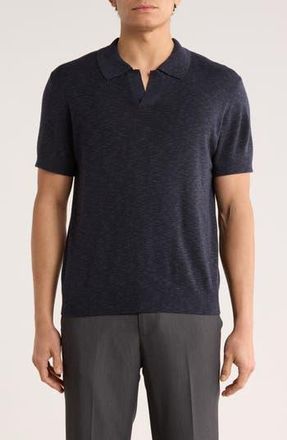 Nordstrom Cotton & Linen Blend Polo Sweater in Navy Sapphire at Nordstrom Rack, Size Xx-Large