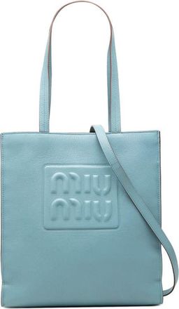 Miu Miu Pre-owned Miu Miu Goatskin Madras Embossed Logo Satchel Ladies AFMBCKQXAVINVTIT