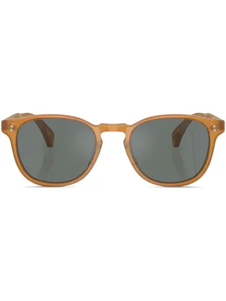 Oliver Peoples Occhiali da sole tondi Finley Esq. - Marrone