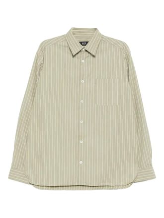 A.P.C. striped pocket shirt - Green