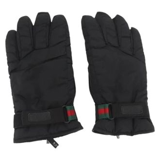 Gucci Pre-owned Accessories, female, Black, Size: ONE SIZE Pre-owned Nylon Gloves