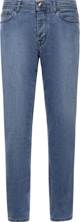 Sartorio Napoli Slim-fit Jeans - Heren - Slim Fit Jeans - Blauw - W33 - Leer - Jeans