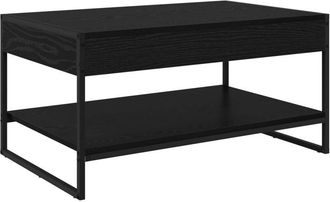 vidaXL Mesa De Caf&eacute; Roble Negro 80 X 50 X 40 Cm Madera Contrachapada Vidaxl