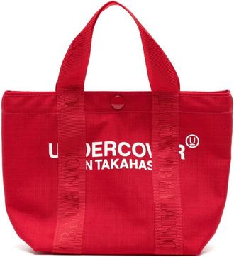 Undercover logo-print canvas tote bag - unisex - Nylon - One Size - Red